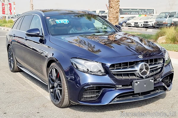 Image of a pre-owned 2021 blue Mercedes-Benz E63 car