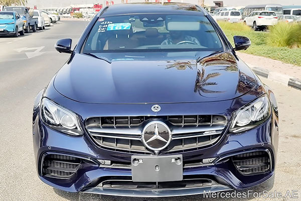 blue 2021 Mercedes e63