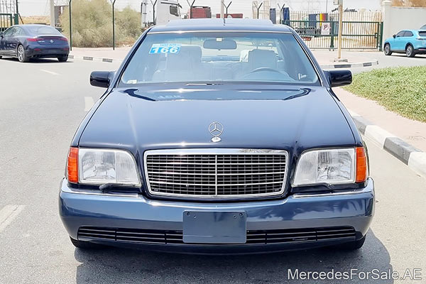 Image of a pre-owned 1992 blue Mercedes-Benz S500 car