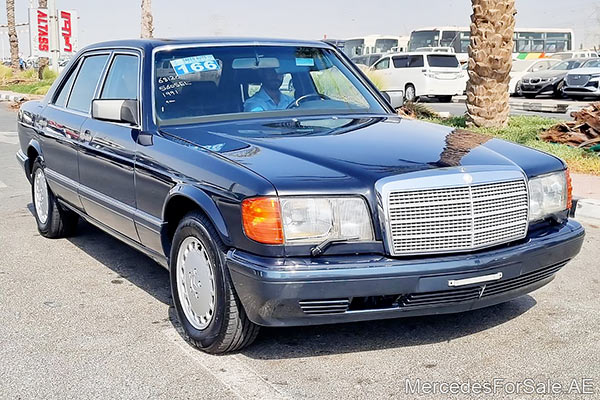 Image of a pre-owned 1991 blue Mercedes-Benz S560 car