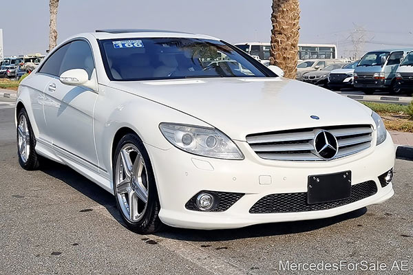 Image of a pre-owned 2007 white Mercedes-Benz Cl550 car