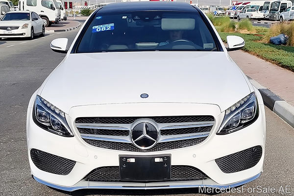 Image of a pre-owned 2016 white Mercedes-Benz C200 car