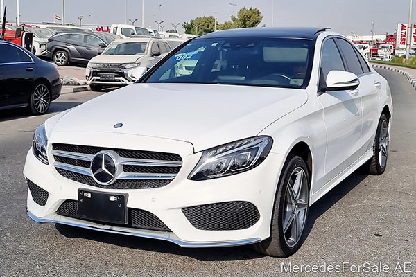 white 2016 Mercedes c200