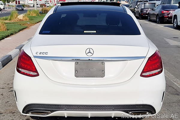 white 2016 Mercedes c200