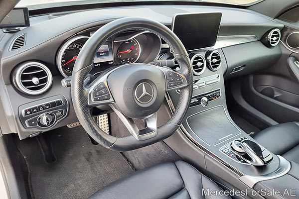 white 2016 Mercedes c200