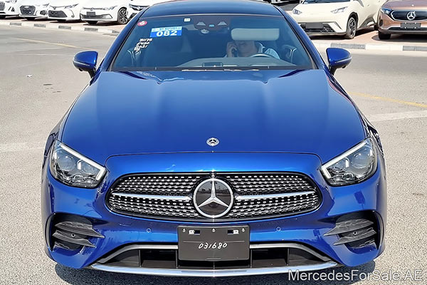 Image of a pre-owned 2021 blue Mercedes-Benz E450 car