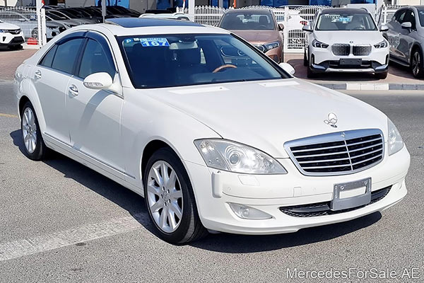 Image of a pre-owned 2008 white Mercedes-Benz S350 car