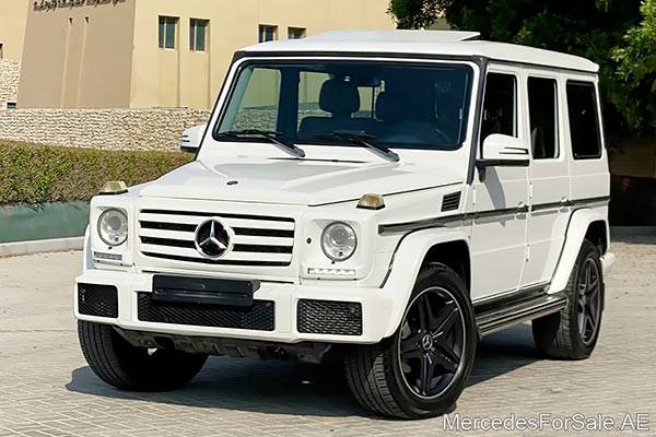 Image of a pre-owned 2016 white Mercedes-Benz G500 car