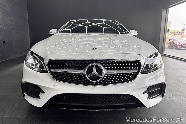 Image of a pre-owned 2019 white Mercedes-Benz E450 car