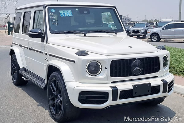 Image of a pre-owned 2021 white Mercedes-Benz G63 car