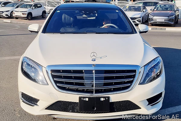 Image of a pre-owned 2015 white Mercedes-Benz S550 car