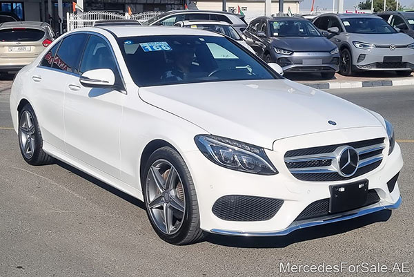 Image of a pre-owned 2016 white Mercedes-Benz C200 car