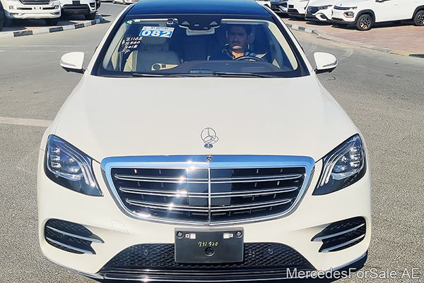 white 2018 Mercedes s560