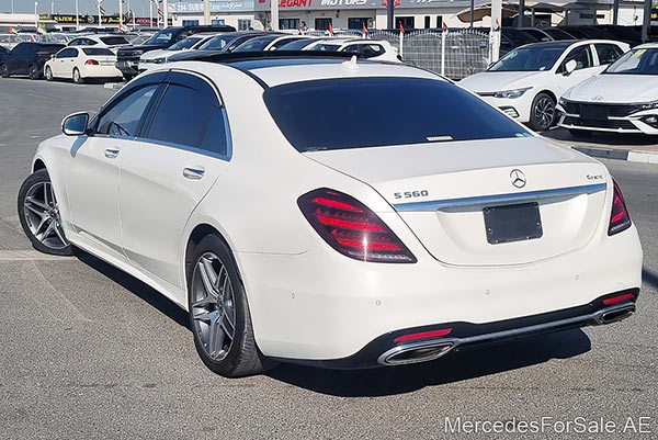 white 2018 Mercedes s560