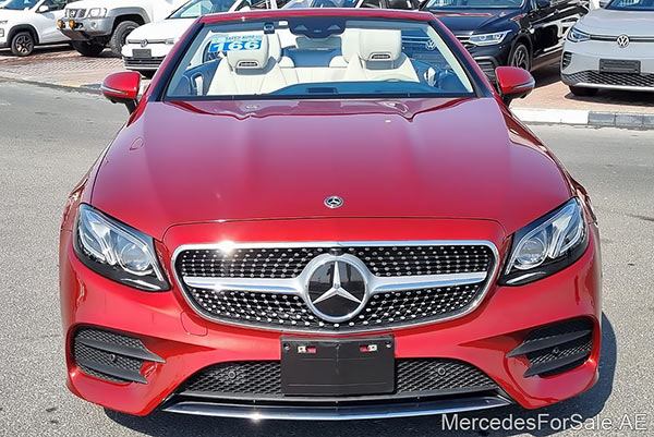 red 2018 Mercedes e400