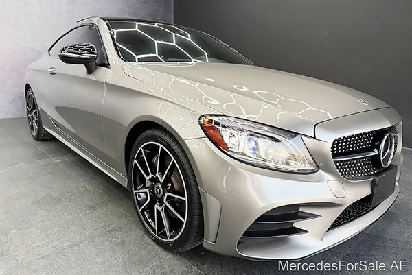 Image of a pre-owned 2019 silver Mercedes-Benz C300 car