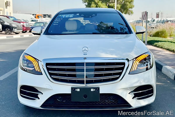 white 2018 Mercedes s560