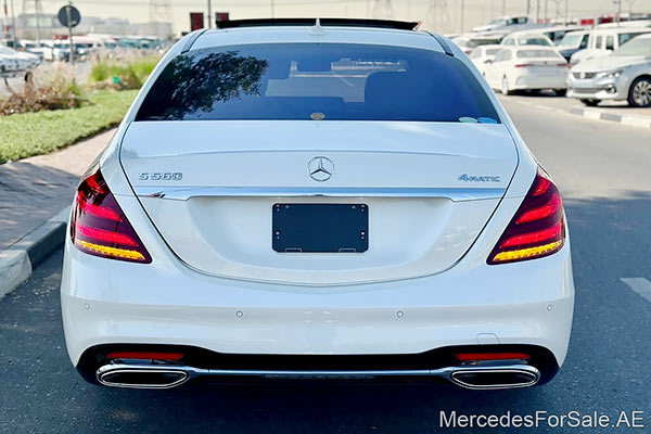 white 2018 Mercedes s560