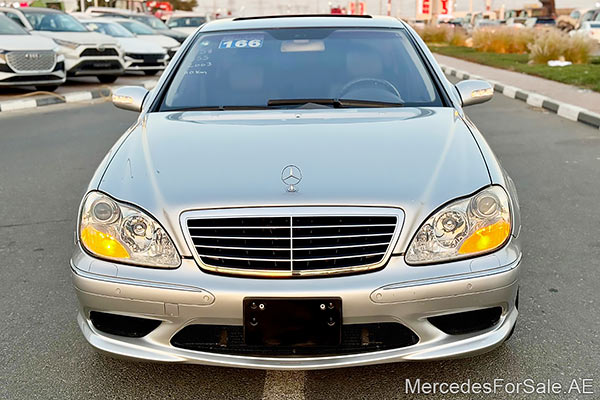 Image of a pre-owned 2003 silver Mercedes-Benz S55 car