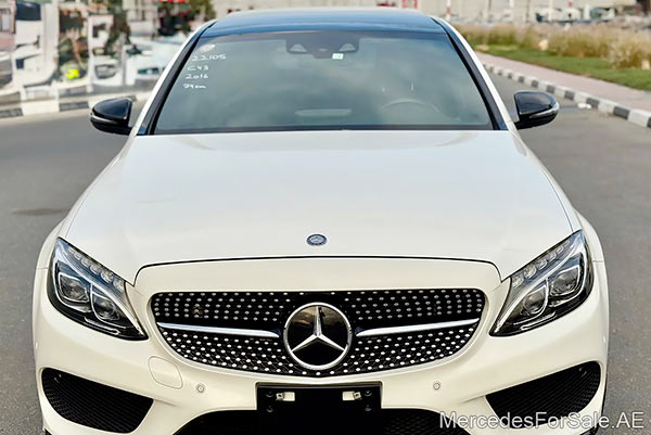 white 2016 Mercedes c43