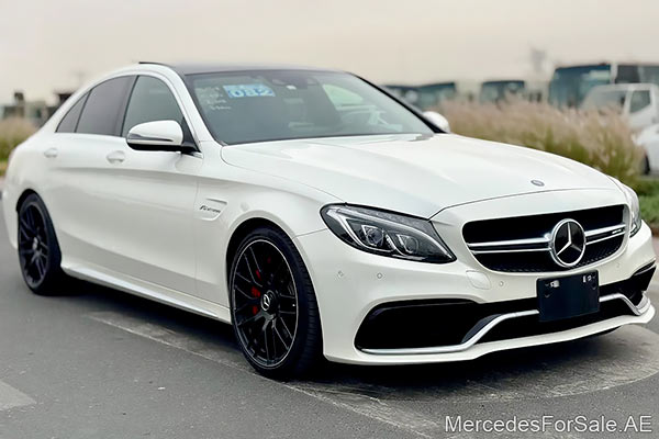 white 2016 Mercedes c63