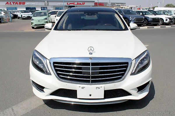 Image of a pre-owned 2014 white Mercedes-Benz S550L car