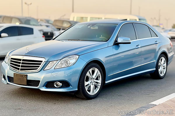 blue 2010 Mercedes e350
