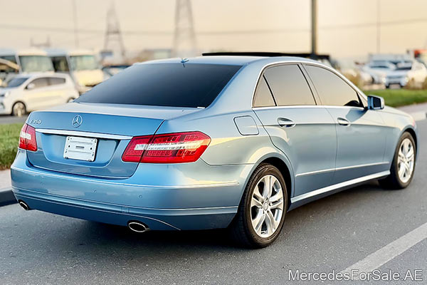 blue 2010 Mercedes e350