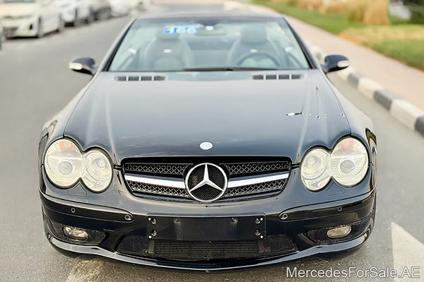 Image of a pre-owned 2003 black Mercedes-Benz Sl55 car