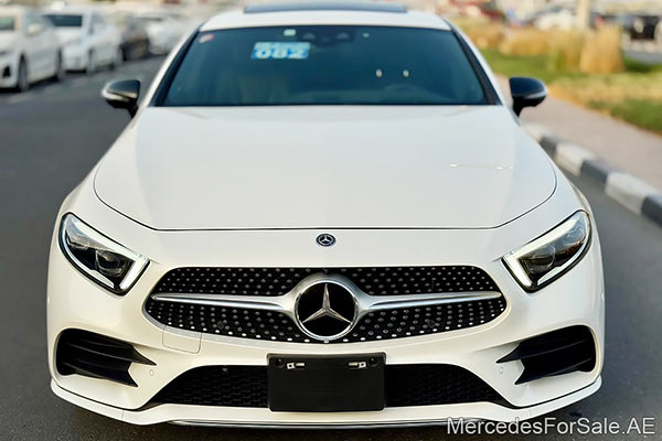 Image of a pre-owned 2018 white Mercedes-Benz Cls450 car