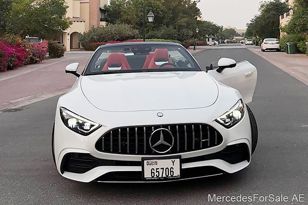 white 2023 Mercedes sl43 photo 1