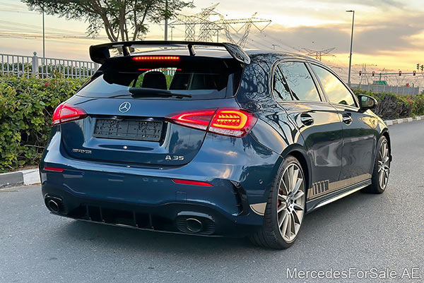 blue 2020 Mercedes a35