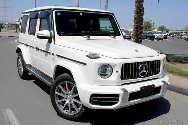 Image of a pre-owned 2019 white Mercedes-Benz G63 car