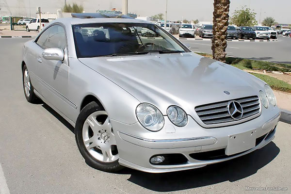 Image of a pre-owned 2004 silver Mercedes-Benz Cl500 car