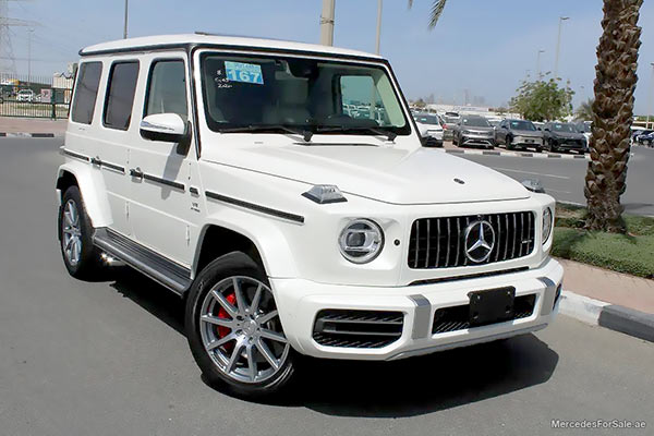 Image of a pre-owned 2021 white Mercedes-Benz G63 car